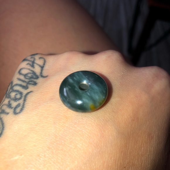 Jewelry - Princesa Blue Guatemalan Jadeite Donut